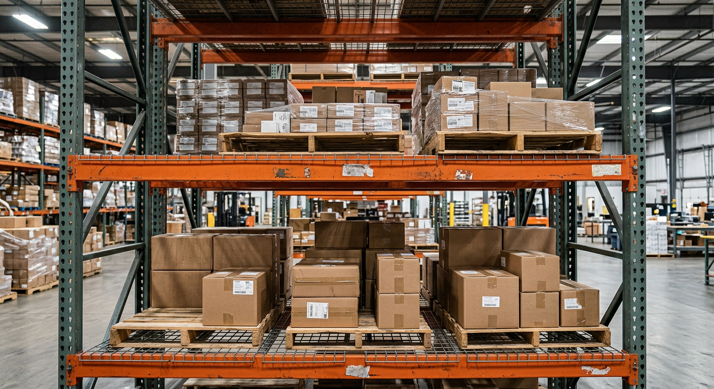 Heavy-duty pallet racking systems installed in a large warehouse — Alliance Material Handling, Jessup, MD